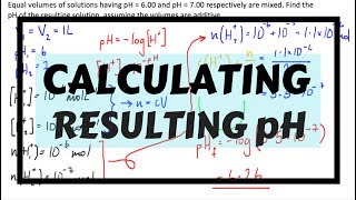 Calculating pH of Resulting Solution