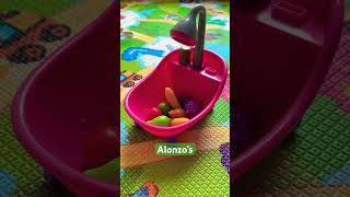 Baby bath tub toy with fruit candy #viral #toy #satisfying #asmr #youtubeshorts  #shorts  #love