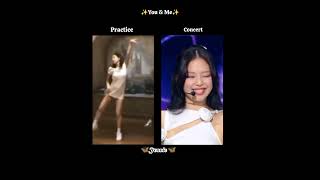 Jennie [ You & Me ] Practice vs concert ✓ #jennie #shorts 🥰