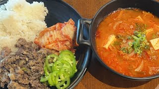 범쿠버 TV  이열치열 (점심먹방) 김치찌게&불고기 mukbang