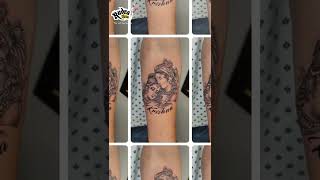 Kirishna and radha portrait tattoo by || Rudra Tattoo ||