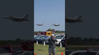 EA-18 Growlers taking off at EAA AirVenture🤩#f18 #osh24 #aviation