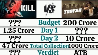 Toofan Vs Kill lifetime Total Box Office Collection Comparison😀