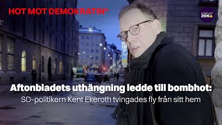 Aftonbladets uthängning ledde till bombhot mot SD-politikern Kent Ekeroth