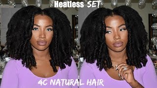 Heatless RollerSet 4C Natural Hair | Voluminous Curls