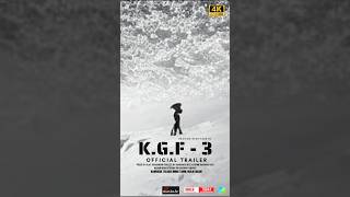 K.G.F 3 Trailer | Fan-made Motion Poster #Yash #shorts #ytshorts