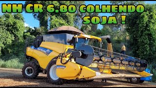 NEW HOLLAND CR 6.80 COM PLATAFORMA DRAPER 30 PÉS COLHENDO SOJA 22/23 🌱💥💯!!