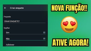 🤩SAIU!!! Como criar enquete no WhatsApp (Android-iPhone)