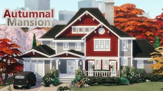 AUTUMNAL MANSION 🍁[NO CC] | Sims 4 | Speed-Build+music