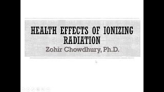 M4.5: Ionizing Radiation Health Effects