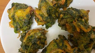 Spinach Pakora Recipe //step by step Recipe #bangladeshi #recipe #pakora