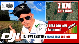 ✔️ DJI Digital HD FPV Range Test : 7km with Stock Antenna !!