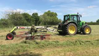 John Deere 6830 rowing up silage 2020