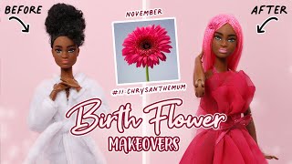 Barbie Birth Flower Doll Makeovers #11: Chrysanthemum