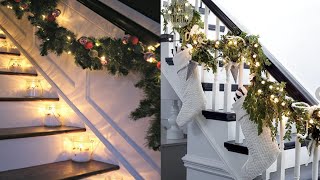 🎄100 CHRISTMAS STAIRCASE DECORATING IDEAS | CHRISTMAS DECOR IDEAS DIY 2024 🎄