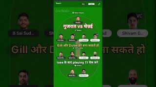 GT vs CSK ki Dream11 team #match #cricket #cricketmatch #dream11team #cricketfantasy #shorts