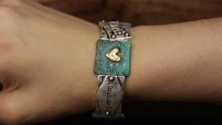 1 Corinthians 13:4 Verdigris Bracelet.