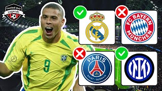 GUESS THE CLUBS WHERE THE PLAYER PLAYED - LEGENDS EDITION | FOOTBALL QUIZ