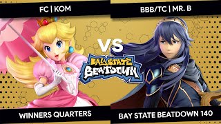 Bay State Beatdown 140 - FC | KOM (Peach) vs BBB/TC | Mr. B (Lucina) - Winners Quarters