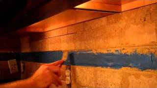 Troweling Grout Lines - Kitchen Backsplash