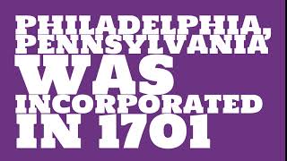 When was Philadelphia, Pennsylvania founded?