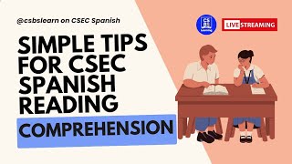 CSEC Spanish Reading Comprehension tips with @csbainsuccess