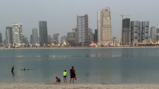 Mamzar beach in the evening