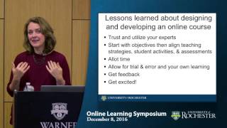 First Hand Experiences with Online Learning at UR, Dr. Susan Blaakman