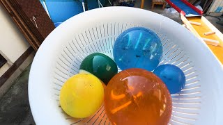 Marble Run ASMR ☆ Handmade wooden marble run course + orange rotating course