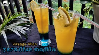 Orange Blue Paradise Mojito | Refreshing Summer Drink | Easy To Make | Homemade Curacao Syrup