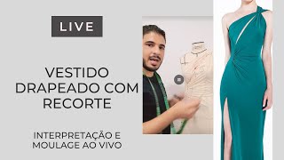 AULA 2- Vestido Drapeado com Recortes- Interpretação e Moulage #moulage #moulagefacil #drapeado