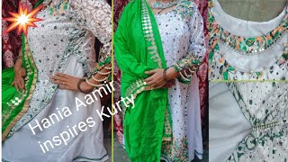 Hania Aamir inspired dress cutting and stitching,🍁 #longvideo #fashion