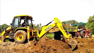 New Jcb 3dx Backhoe Loader Machine Loading Mud In Mahindra 475 Di Tractor | Jcb Tractor | Jcb Jcb