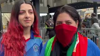 Afghanistan Girls Supporting Afghanistan Cricket Team