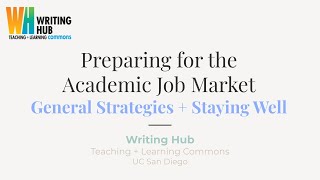 Preparing for the Academic Job Market (Part 1)