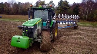 John Deere 7250R et Charrue LEMKEN 9 socs  | Labour 2021!🦌