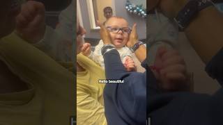 Little boy sees mom and dad for the first time 🥹￼