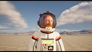 Astronaut in a spacesuit in low poly cartoon style - Demo for Unreal Marketplace