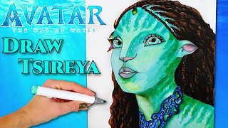 Avatar 2 The Way Of Water Drawing Tsireya Na'vi