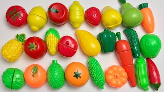 How to Cutting Wooden & Plastic Fruit Vegetables,Mixing Fruits and Vegetables Satisfying Video ASMR