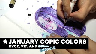 ★ JANUARY COPIC COLORS CHALLENGE ★  Amethyst Head