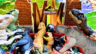 GIANT T-REX, Therizinosaurus, Indominus Rex, Velociraptor, Triceratops | Jurassic World Collection!