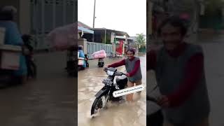 BANJIR DI PEDESAAN JALAN PASAR PEGEG DESA KALIPUCANG KABUPATEN BREBES!!!