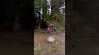 Jumping Into the Water With Bike 😬🔥 #downhill #mtb #fail