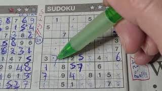 (#9455) Friday Four Stars Sudoku puzzle. Bonus Extra edition. 10-18-2024 Extra part 2 of 4