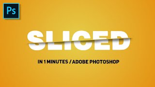 How to make sliced text effect in Adobe Photoshop : Tutorial Video