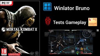 Winlator Bruno emulator gameplay Mortal Kombat X tests Red Magic 6 Pro sd888