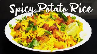 Easy Lunch box recipe | Spicy Potato Rice | Aloo Rice | By Tasty Garnish