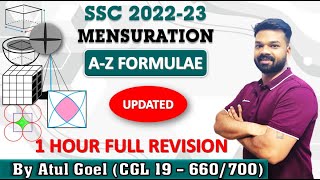 Complete Mensuration Formulas in 1 hour by Atul Goel | SSC and Railways