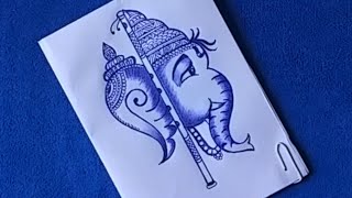 creative ganapati  drawing  || how to draw lord ganesha easily || ganesha chaturthi Special